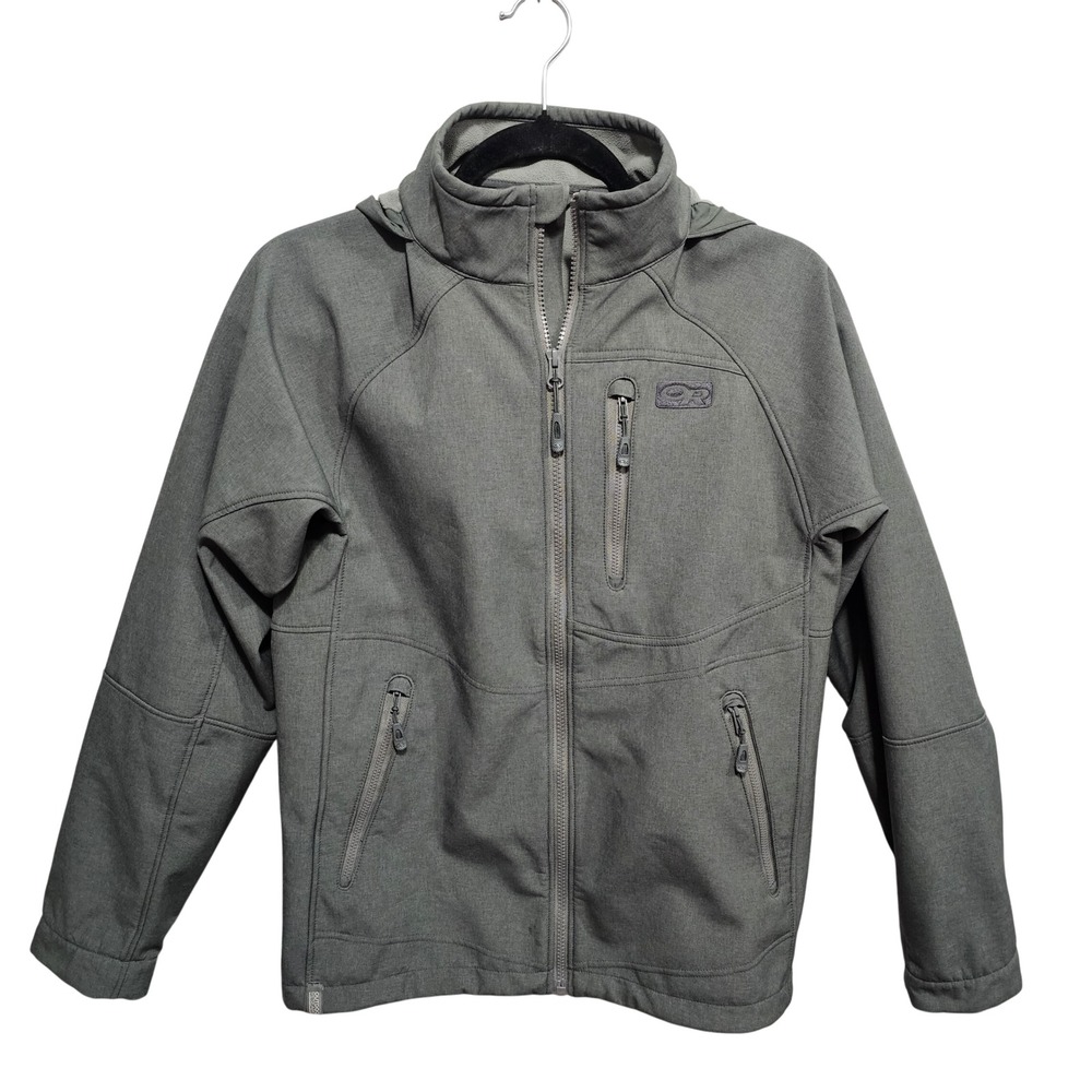 Outdoor Research Jacket Hoodie Men's Size Small Gray Deadbolt V039